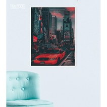 아이엠스톡 인테리어 액자 New York City 시리즈 044 뉴욕 사진 원목 캔퍼스액자, 블랙원목
