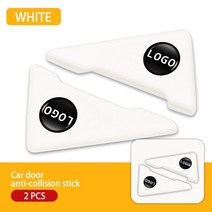 도어스커프 아우디 로고 실리콘 자동차 도어 가드 에지 코너 프로텍터 커버 TT S3 S4 RS5 RS6 RS7 S7 S8 QS5 B6 B7 B8 콰트로 A1 2 개, [02] white-2PCS