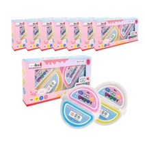 아이비스 반반 젤리 클레이 4종 x 8p 세트 SP11552, 투명, 노랑, 파랑, 분홍