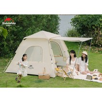 NH 네이처하이크 앙고 원터치 텐트 3-4인용 텐트 그늘막 캠핑 오토 자동텐트, 베이지색