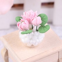 미니온실 소형비닐하우스 조립식 미니 유리 온실1/12 인형집 미니어처 식물 여러 가지 빛깔의 튤립 백합 연, 20 as pic
