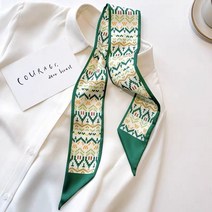 그린계열 헤어밴드 스카프 스몰 롱 이중 스카프 리본 데일리 백 정장 스카프 스카프 스카프