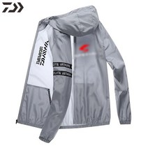 다이와 낚시 착용 낚시 옷 야외 캠핑 하이킹 통기성 빠른 건조 방수 바람막이 시마노스 낚시 옷, 2XL, BGRAY