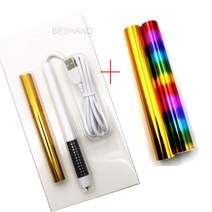 만들기 자이언트 센터피스 페이퍼 플라워 종이꽃 호일 퀼 핫 펜 5v usb 전원 4색 핫 호일 전송 시트 종이 공예 diy 필기 서예 인사말 카드, 포일펜-gc