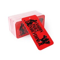 자체브랜드 라벨 택종이 tag 4묶음, 레드 쇼걸