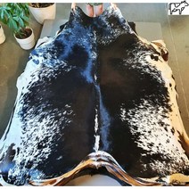 최상급 브라질 검정 고급진 천연 송치 털가죽 러그 소가죽 카페트 인테리어 가구점 까페 부자집 집들이 선물 넓은 거실 서재 180cm cowhide rug 남미 C6309