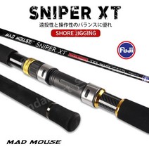 Top MADMOUSE-스나이퍼 XT 2.9m 96H/96MH 후지 부품 크로스 카본 쇼어 지깅로드 루어 20-120g PE 1-5 # 바다양 파핑 로드 바다 로드 탑 매드마우스 스, 96H
