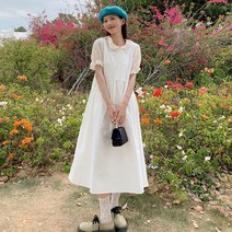 공주 소녀 샤랄라 원피스 스트랩 롱 스커트 정장 여자 여름블루 체크 일본풍블루 체크