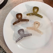 셀루앙드 4종세트 아크릴 미니 꼬임 집게핀
