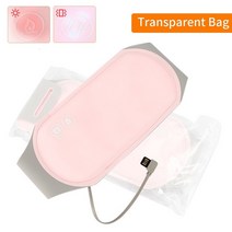 복부온열기 생리 가열 패드 전기 따뜻한 여성 자궁 생리 완화 허리 통증 감소 뜨거운 압축 앰프 마사지기(전원 은행 제외), 핑크-노 파워 뱅크