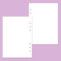 6공 다이어리 무지 속지 A5 - 총100page, 상세 설명 참조