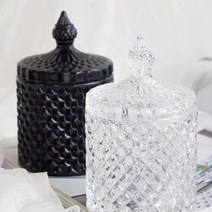 캔들마노 불꽃 크리스탈 캔들용기 (200ml), 투명
