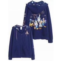 디즈니 스웨터 50 주년 디즈니 월드 캐슬 미키 마우스 편지 만화 인쇄 패션 여성 후드 벨루어 점퍼 탑스