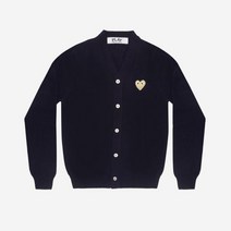 플레이 골드 하트 니트 가디건 네이비 Play Comme des Gold Heart Knit Cardigan Ny