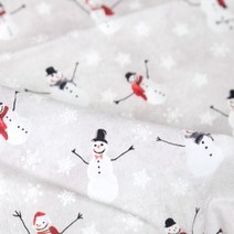 패브릭샵 X-MAS DTP 꼬마눈사람 2컬러, 그레이