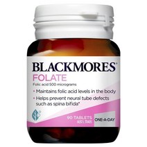 Blackmores 블랙모어 Folate 500mg Folic Acid Vitamin 폴레이트 500mg 엽산 비타민 90정 2팩
