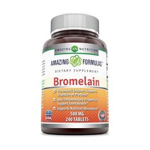 Amazing Nutrition 어메이징 Bromelain 브로멜라인 파인 파인애플 효소 500mg 240정, 1팩