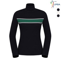 [LPGA골프웨어] 여성 멀티스트라이프 터틀넥 풀오버(L193KT611P)