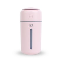 초음파 저소음 미니 무선 가습기, USB전원 있음, 초음파식, 무드등, 가습기 핑크, 간편세척 가능, 조절 가능, 상부급수식