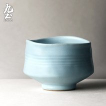 말차도구 대나무차선 도자기그릇 다도 다기 다완, 블루 다완