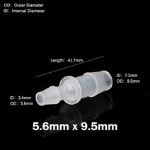 식품 등급 PP 커넥터 5 개 1.6 ~ 10mm 수족관 물고기 탱크 공기 펌프 호스 가시 조인트 연수 파이프 커플, 13 9.5mm x 5.6mm 5pcs