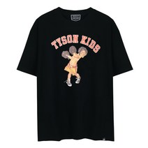 남자 여름 블랙 라운드티셔츠 타이슨 키즈 복싱 캐릭터