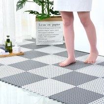 봄햇살 다용도실바닥 베란다 세탁실 건식화장실 물빠짐 욕실미끄럼방지 매트 10장 20장, 10개, 그레이