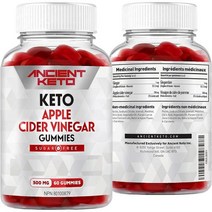 Ancient Keto 무설탕 애플 사이더 비니거 구미 젤리, 60개 1팩