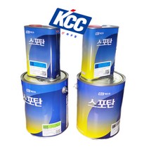 kcc 스포탄(우레탄) 옥상방수용 상도+경화제 4KG (녹색 회색 우레탄신나), 스포탄신나(0..9L)