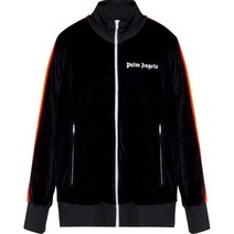 PALM ANGELS 팜엔젤스 PA 레인보우 셔닐 바람막이 트랙 러닝 재킷 블랙