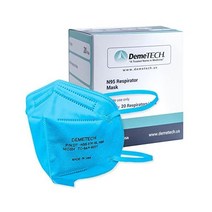 N95 마스크 페이스 마스크 NIOSH 승인 미국산 DemeTECH 20개 팩 블루