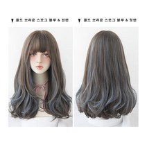 여자가발 긴가발 헤어 통가발 50-60cm + 가발망 전체가발 긴머리 웨이브 머리 웨이브 가발 ANVAVA, 4번 흑차