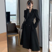 투버튼 하이 퀄리티 미디 슈트(Suit) 원피스