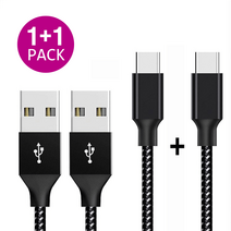 비블럭 C타입 고속충전 케이블 1+1, C타입 케이블(2.4m+2.4m)