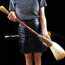 서예 붓 거치대 붓걸이 초대형 캘리그라피 펜 분리형 나무 황소 뿔 홀더 그라운드 연습 만들기 브러시 Caligrafia 소품, Woolen hair