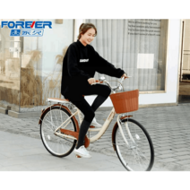 자전거 통근자전거 여성 대학생 20인치 22인치, 단일 속도(프린세스 파우더)20인치