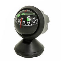 하단 스틱이 있는 자동차 나침반 볼 미니 접착 테이프로 조절 가능한 대시보드 나침반 보트 트럭용 범용