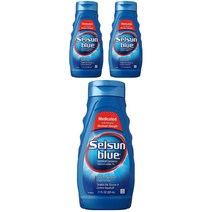 셀선블루 비듬 샴푸 메디케이티드, 3개, 325ml