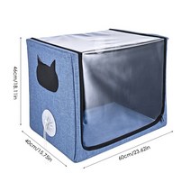 강아지 고양이 산소방 애완 동물 산소 케이지 icu 방 애완 동물 인큐베이터 애완 동물 호텔 개 애완 동물 케어 애완 동물 산소 탱크, 푸른, 씨엔