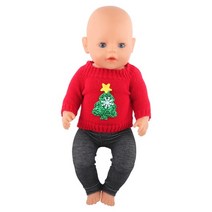 솜인형옷 무속성 솜인형 신제품 귀여운 양모 산타 클로스 나무 엘크 인형 의류 세트 43 Cm 미국 18 인치 장난감 선물, 14 CL-0329-2