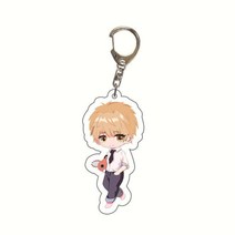 체인소맨 키링 Chainsaw Man Anime KeyChain Women Cos Girls Gift 열쇠 고리 남성용 아크릴 자동차 파티 펜던트 일본 포치 타, [01] 7465