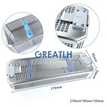 카운터기 누수 탐지기 배관 방사선 내시경 오토클레이브 트레이 멸균 박스 기구 안과, [01] Sterilization basket