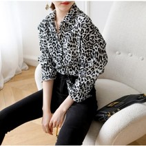 여성용 여성블라우스 여성셔츠 긴팔 봄신상 호피셔츠 -dg52