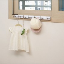 [천삼백케이] [웰렉스] 웰렉스 창틀옷걸이 CJ304(레일 30CM + 옷걸이 4개), CJ304