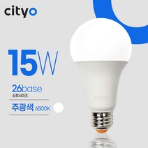 씨티 LED 전구 벌브형 15W E26 (LED전구 램프 볼전구 조명), 주광색