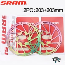 SRAM자전거 로터 브레이크 160mm 180mm 203mm 디스크 센터라인 산악 자전거 유압 2 개