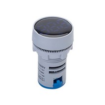 AC 24-500V 전압계 게이지 표시등 22mm 라운드 전압 신호, 파란색