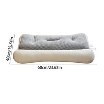슈퍼 인체 공학적 베개 목 보호 척추 수면 위치에 대한 정형 외과 경추 윤곽, [01] 48x74cm, [01] White