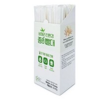 비채리 일회용 생분해 종이빨대, 100개입, 1개