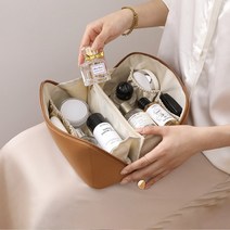 모브 수납넉넉 화장품 가방 파우치, 모브 화장품가방 아이보리, 1개